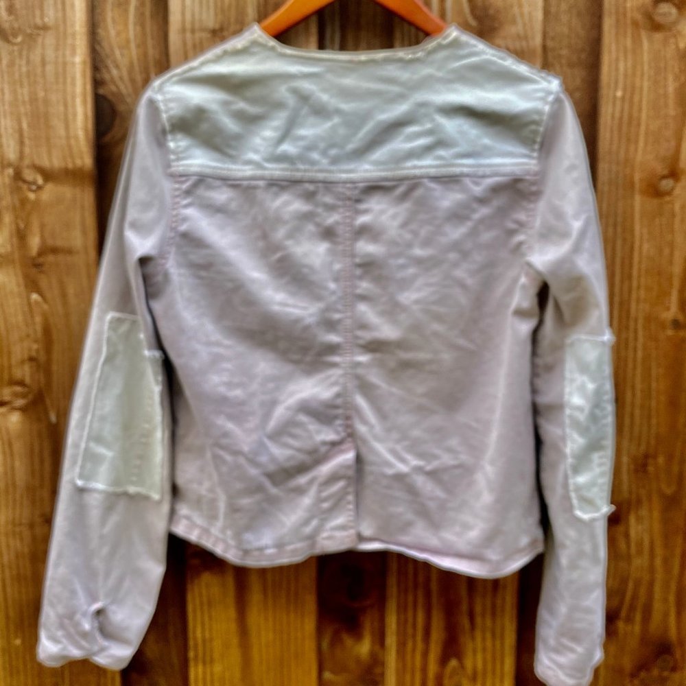 Free People Lou Pink Distressed Military Jacket - Picture 4 of 8